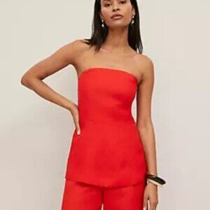 Ann Taylor petite strapless linen blend tunic